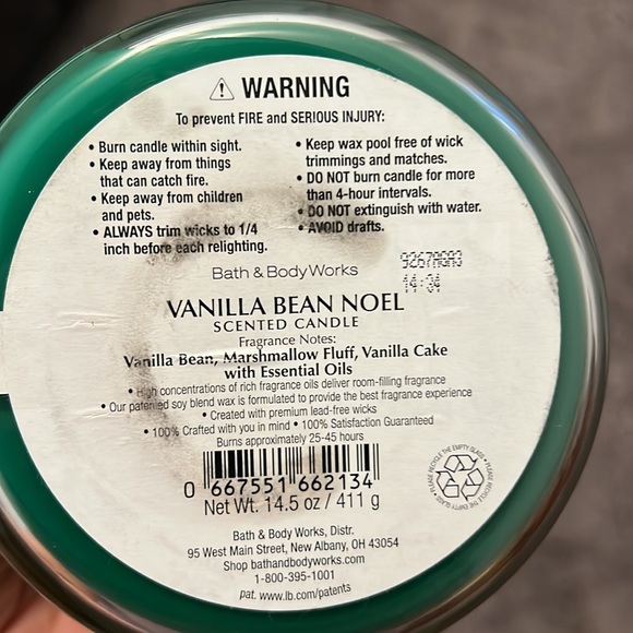 NWT: Bath and Body Works Vanilla Bean Noel Candle - Picture 6 of 6